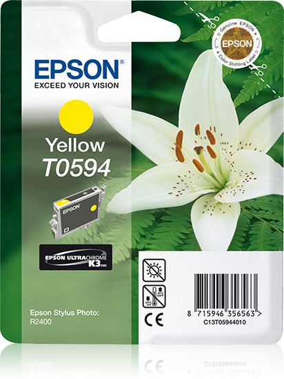 Epson C13T05944010/T0594 Ink cartridge yellow, 520 pages 13ml for Epson Stylus Photo R 2400