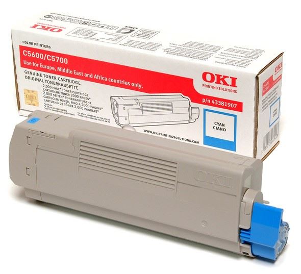 OKI 43381907 Toner cyan, 2K pages/5% for OKI C 5600