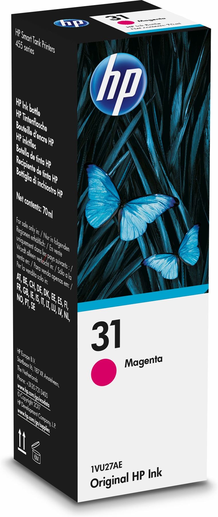 HP 1VU27AE/31 Ink cartridge magenta, 8K pages 70ml for HP Smart Tank Plus 555/Wireless 455/7005