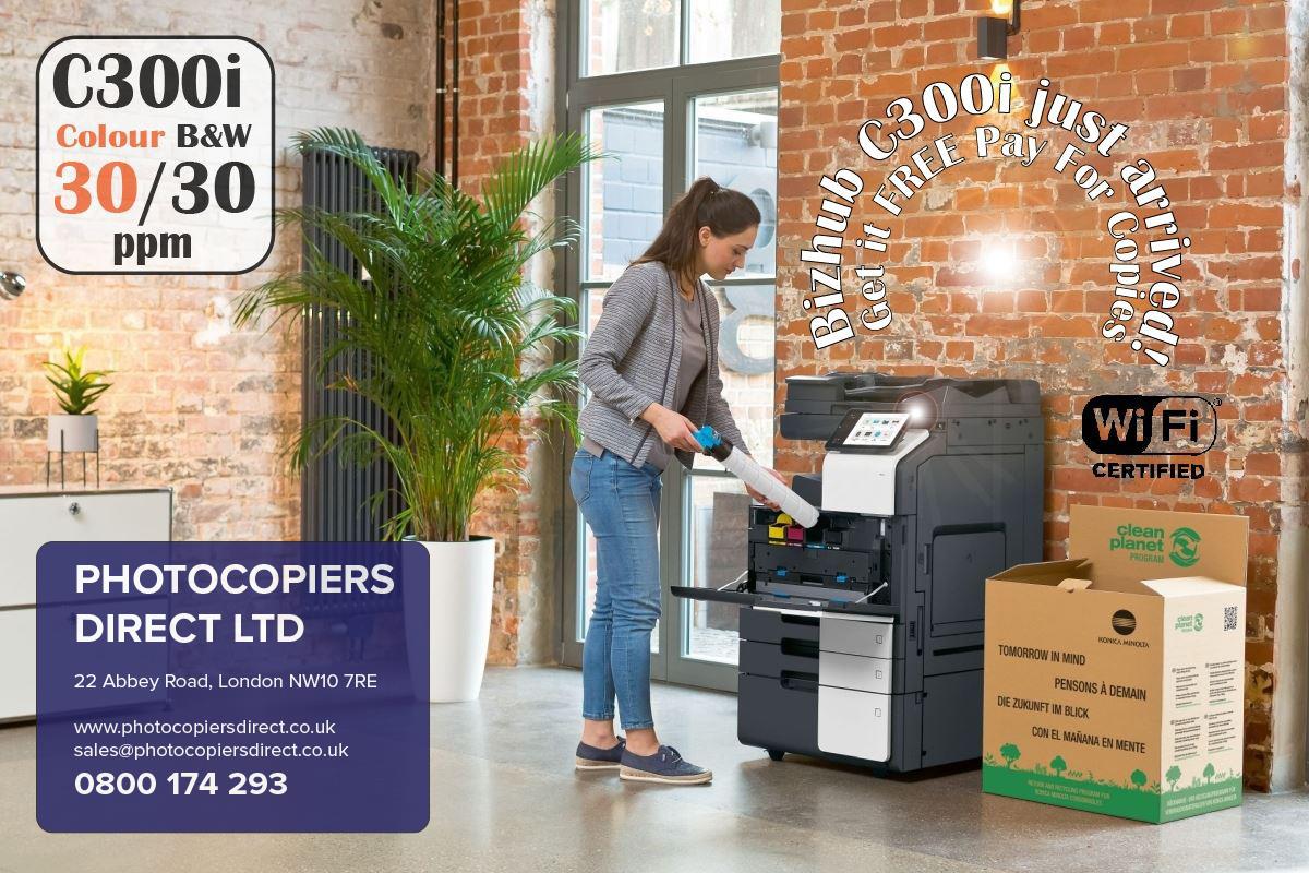 Konica Minolta bizhub C300i A3 Colour Laser Copier Printer MFD Office Changing Toners