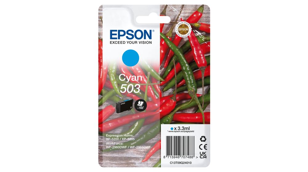 Epson C13T09Q24010/503 Ink cartridge cyan, 165 pages 3,3ml for Epson XP-5200