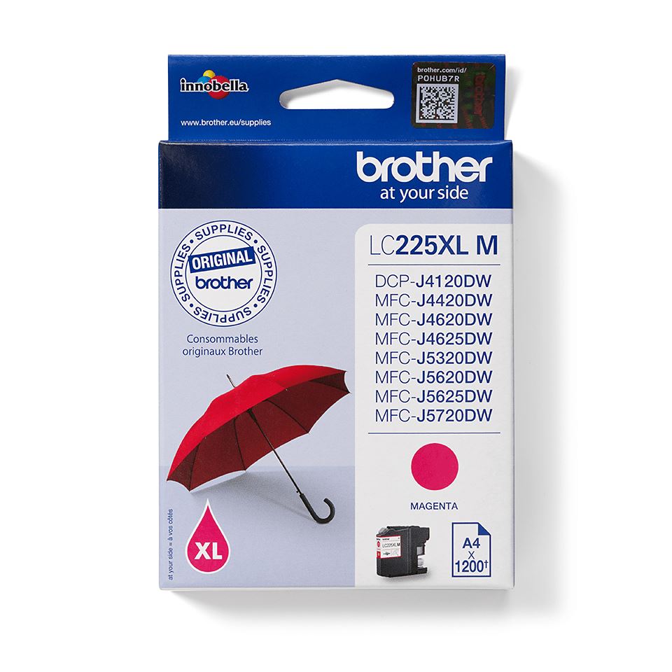 Brother LC-225XLM Ink cartridge magenta, 1.2K pages ISO/IEC 24711 11,8ml for Brother MFC-J 4420/5320