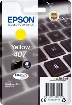 Epson C13T07U440/407 Ink cartridge yellow, 1.9K pages ISO/IEC 19752 20,3ml for Epson WF 4745