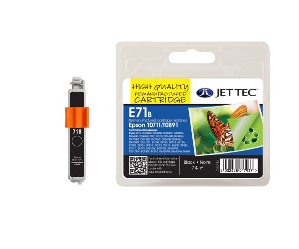 Jet Tec 101E007101 ink cartridge 1 pc(s) Compatible Standard Yield Black