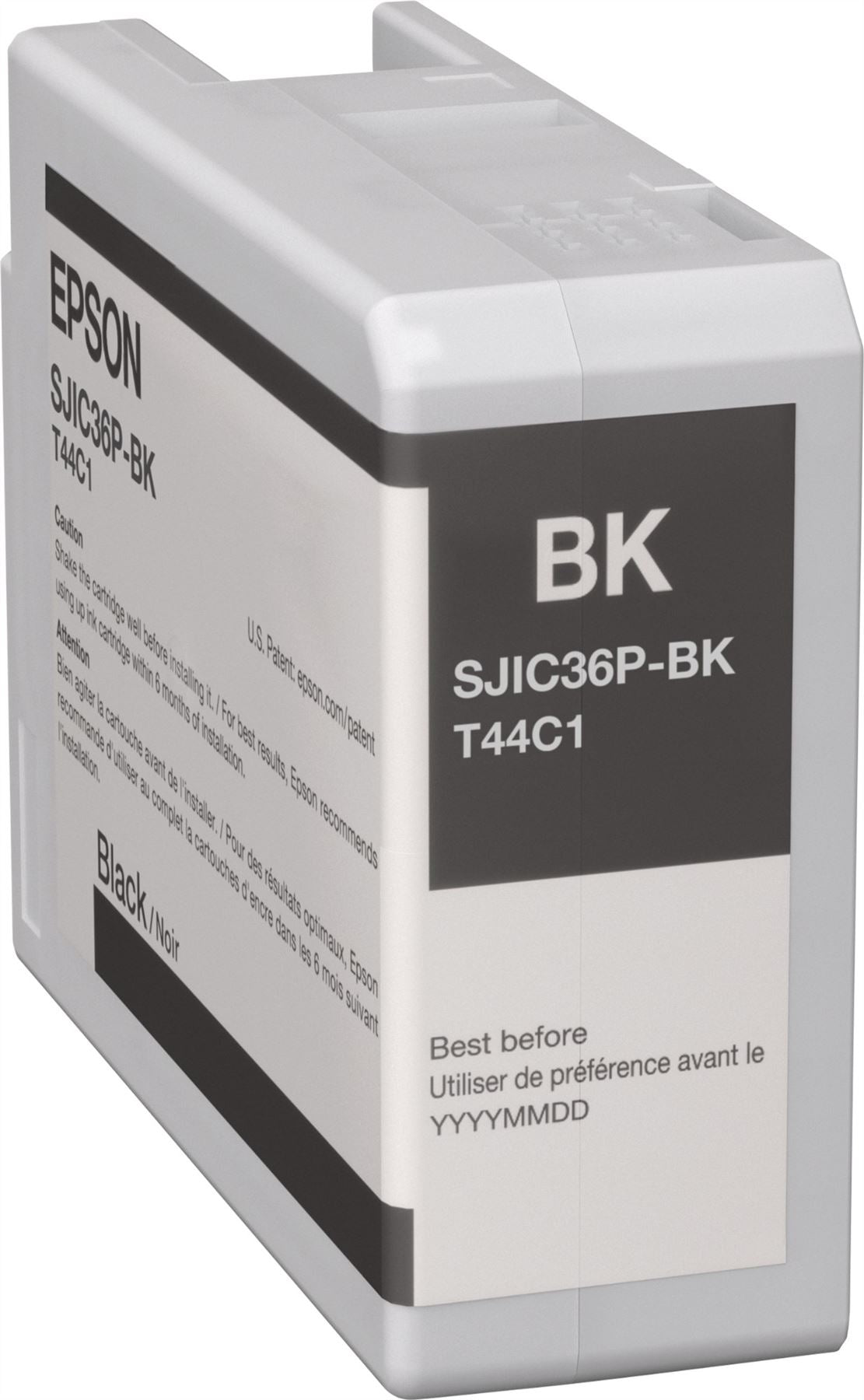 Epson C13T44C140/SJIC-36-P-K Ink cartridge black 80ml for Epson ColorWorks C 6000