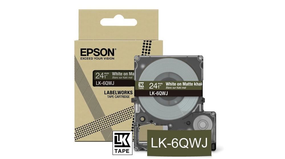 Epson LK-6QWJ Khaki, White