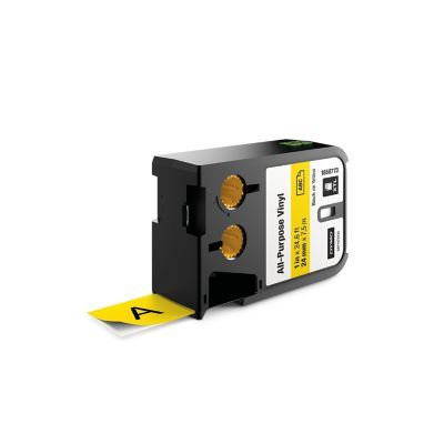Dymo 1868773 DirectLabel-etikettes Vinyl black on yellow 24mm x 7m for Dymo Rhino XTL-300/500