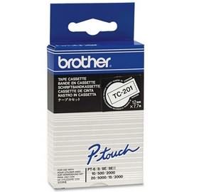 Brother TC-201 DirectLabel black on white 12mm x 7,7m for Brother P-Touch TC 9-12mm