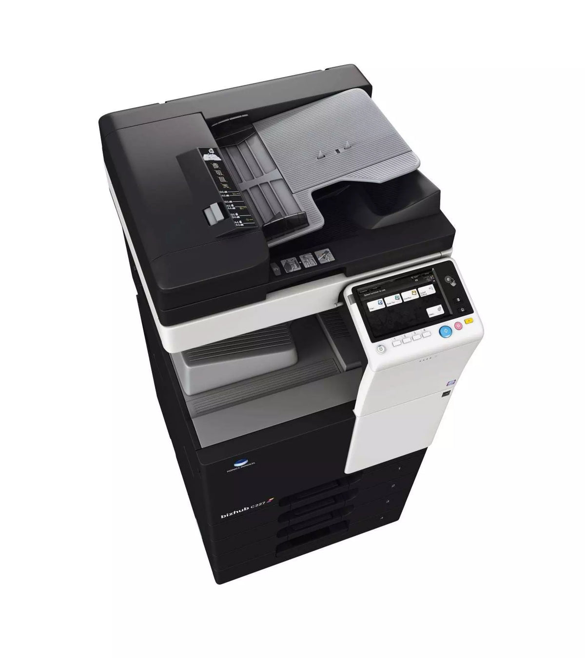 Konica Minolta bizhub 227 Mono MFD, 2GB RAM, Emperon Controller, Bypass, 2 x 500 trays, HDD, 250GB, Duplex &amp; Web Browser, Black &amp; White