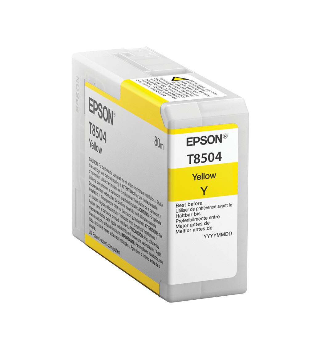 Epson C13T850400/T8504 Ink cartridge yellow 80ml for Epson SC-P 800