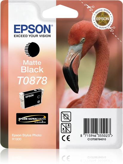 Epson C13T08784010/T0878 Ink cartridge black matt, 520 pages ISO/IEC 24711 11,4ml for Epson Stylus Photo R 1900