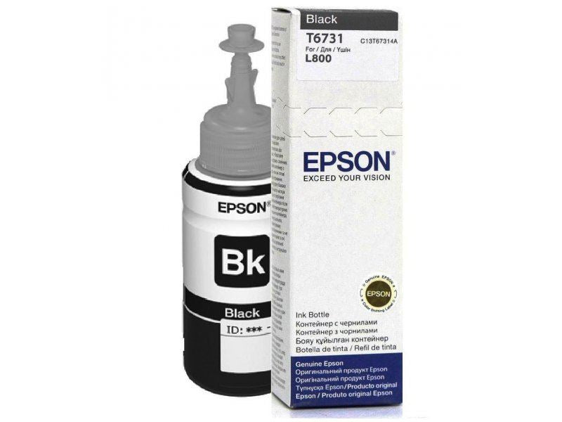 Epson C13T67314A/T6731 Ink bottle black, 1.8K pages 70ml for Epson L 800