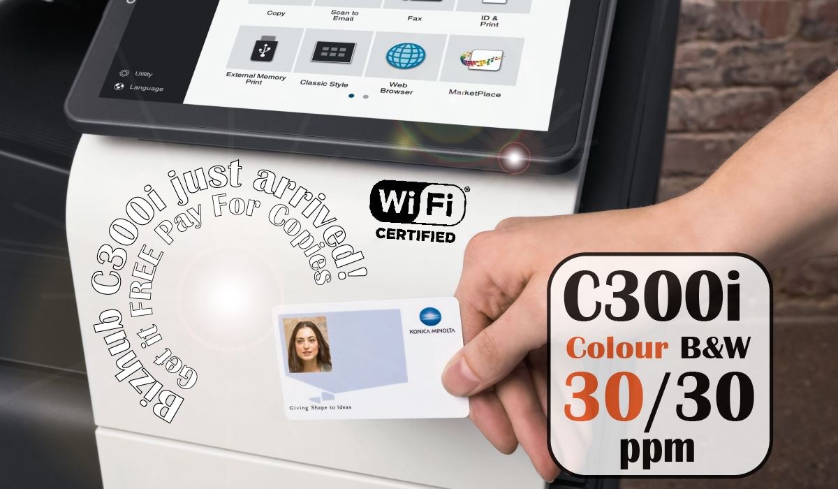 Konica Minolta bizhub C300i A3 Colour Laser Copier Printer MFD Card Authentication