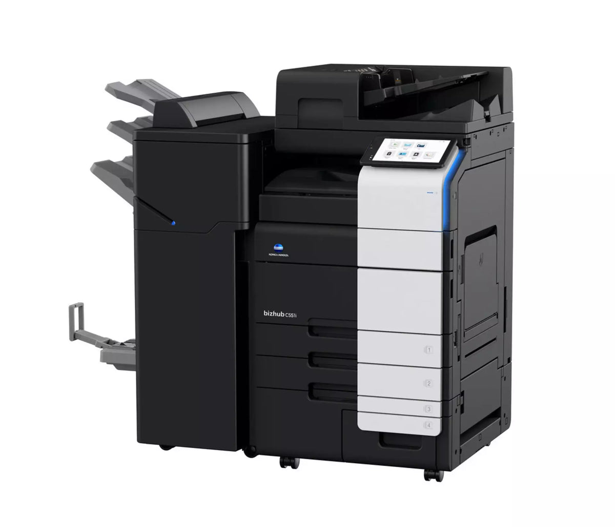 Konica Minolta bizhub C551i A3 MFD. Dual Scan Document Feeder, Std Print Controller, 2x500 sheets Paper Cassette, 100 sheet bypass, HDD SDD 250GB, Duplex