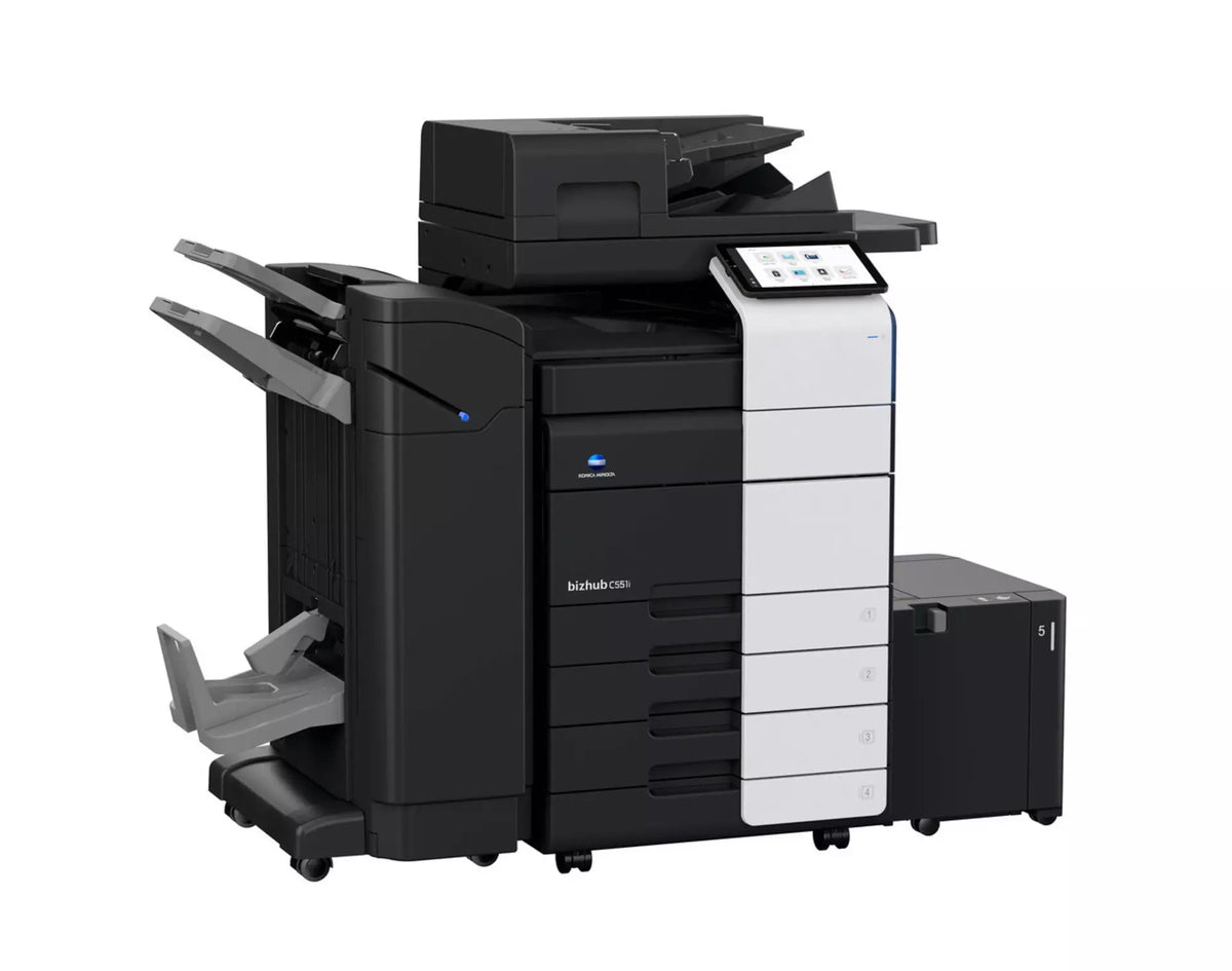 Konica Minolta bizhub C551i A3 MFD. Dual Scan Document Feeder, Std Print Controller, 2x500 sheets Paper Cassette, 100 sheet bypass, HDD SDD 250GB, Duplex