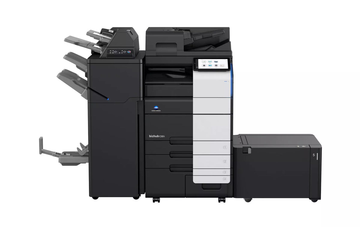 Konica Minolta bizhub C551i A3 MFD. Dual Scan Document Feeder, Std Print Controller, 2x500 sheets Paper Cassette, 100 sheet bypass, HDD SDD 250GB, Duplex