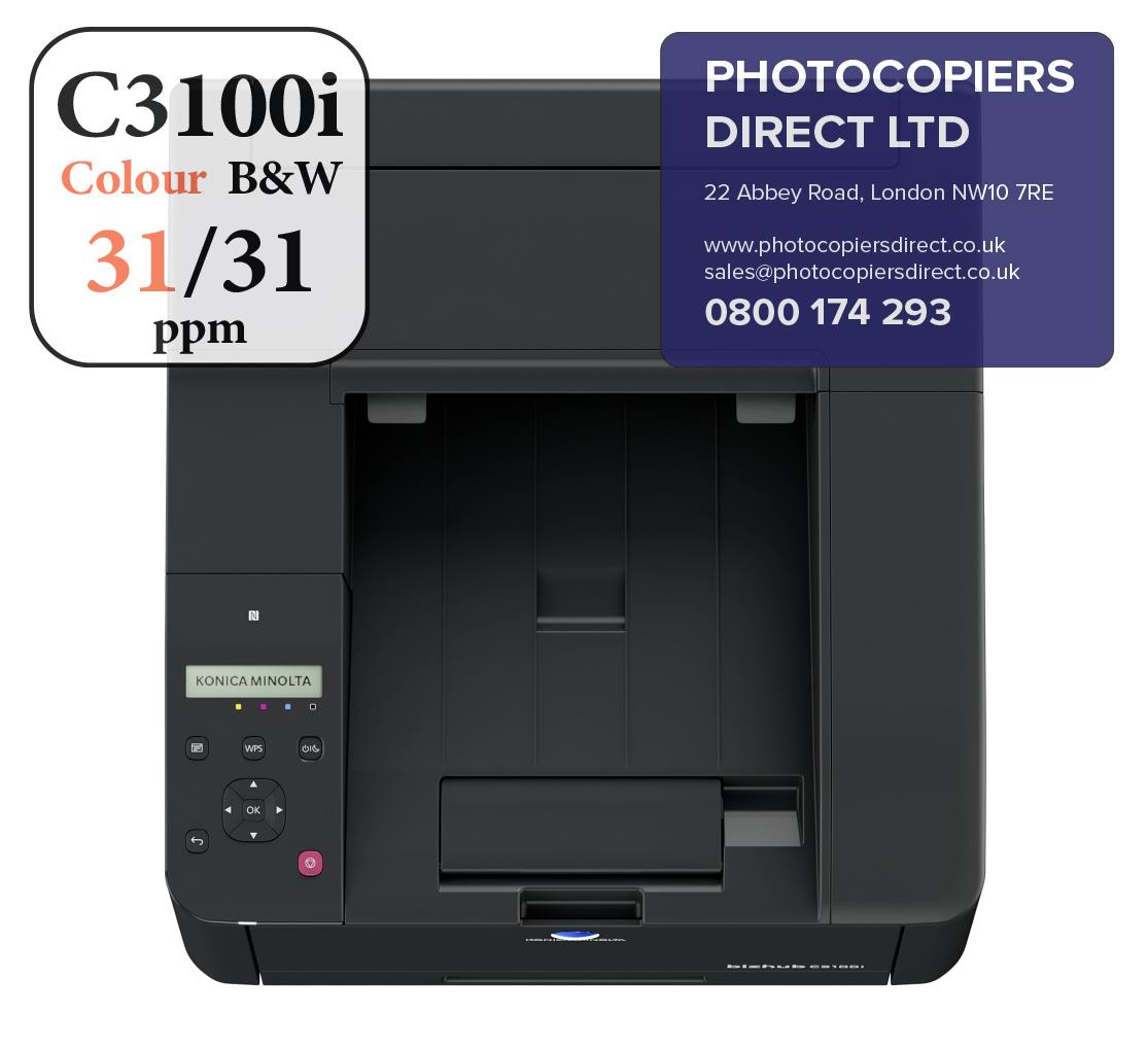 Konica Minolta bizhub C3100i A4 Colour Laser Printer Top View