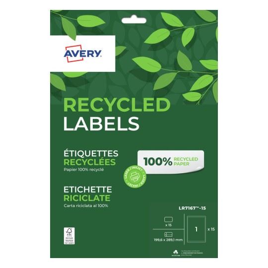 Avery LR7167-15 printing paper 15 sheets White