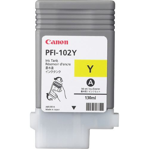 Canon 0898B001/PFI-102Y Ink cartridge yellow 130ml for Canon IPF 500/600/700/750