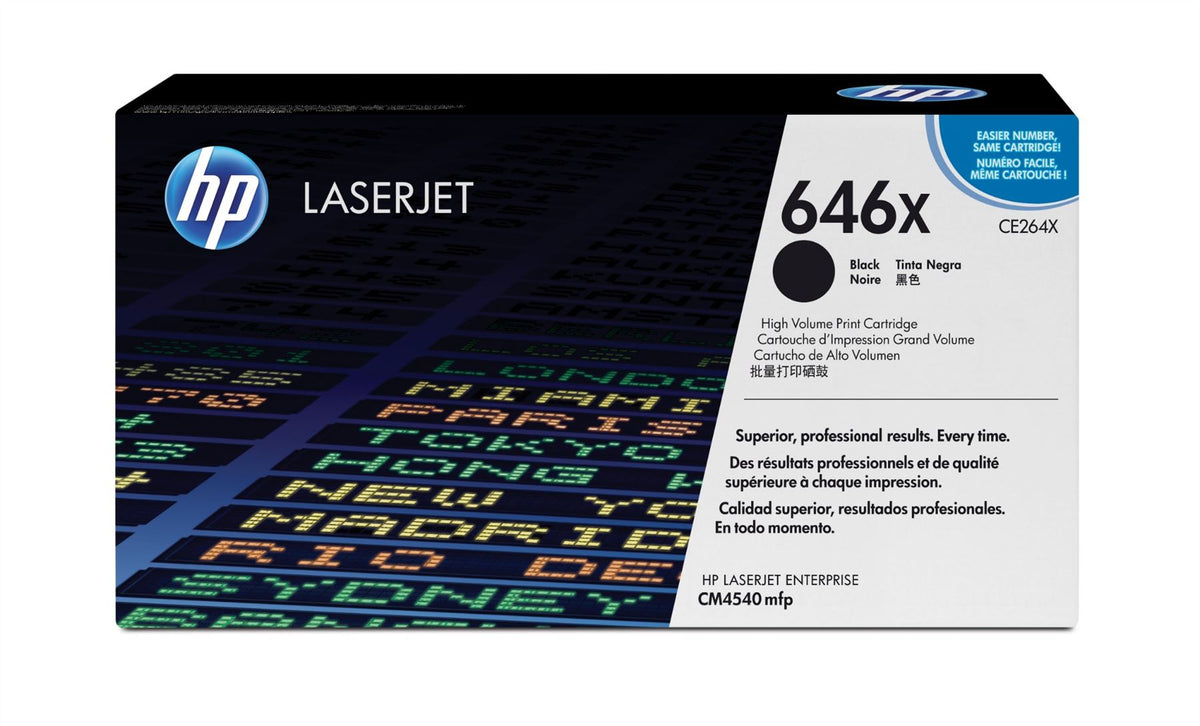 HP CE264X/646X Toner cartridge black, 17K pages/5% for HP CLJ CM 4540