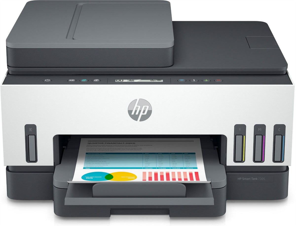 HP Smart Tank 7305e All-in-One, Print, Scan, Copy, ADF, Wireless, 35-sheet ADF; Scan to PDF; Two-sided printing