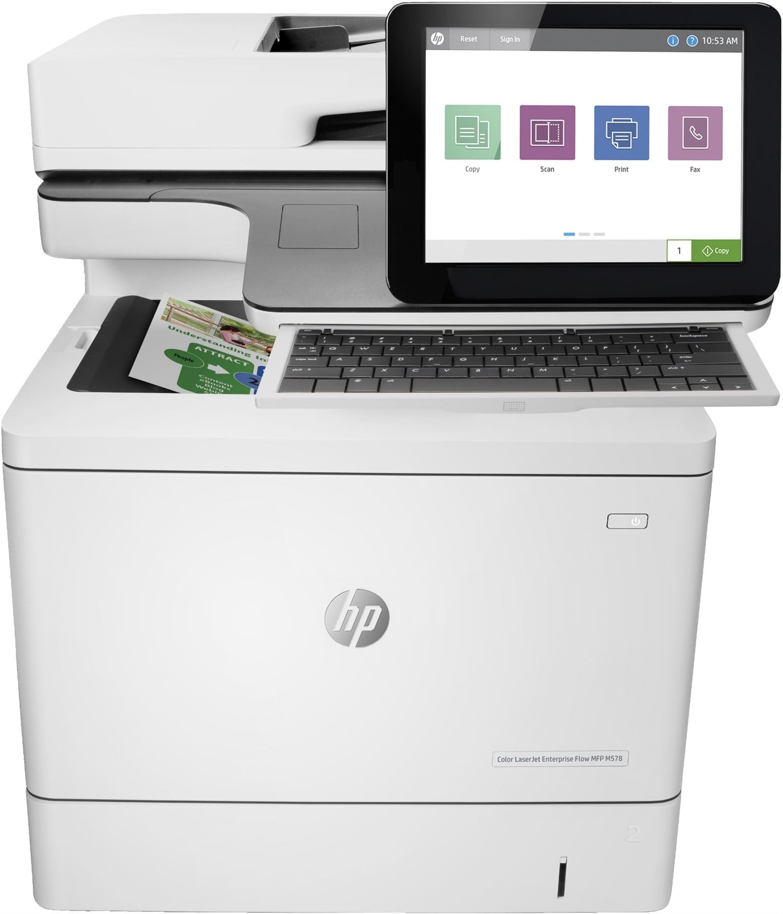 HP Color LaserJet Enterprise Flow MFP M578c, Print, copy, scan, fax, T
