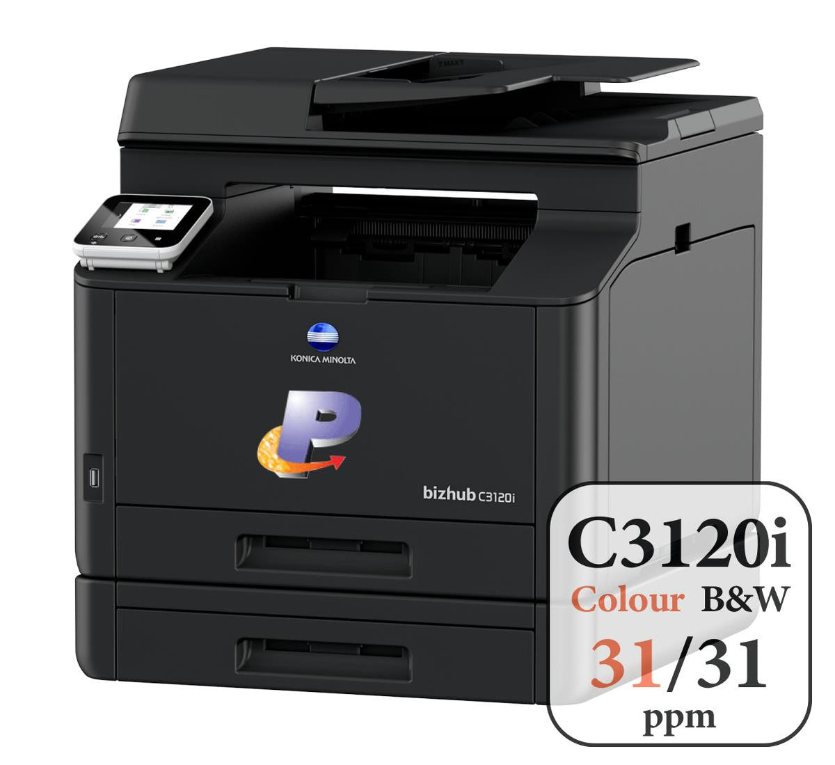 Konica Minolta bizhub C3120i A4 Colour Laser Copier Printer MFD Left Side