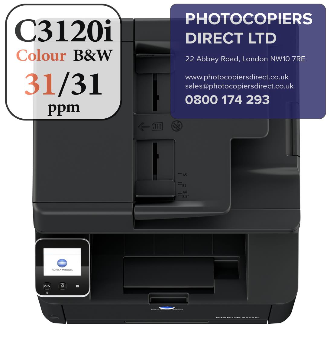 Konica Minolta bizhub C3120i A4 Colour Laser Copier Printer MFD Top View