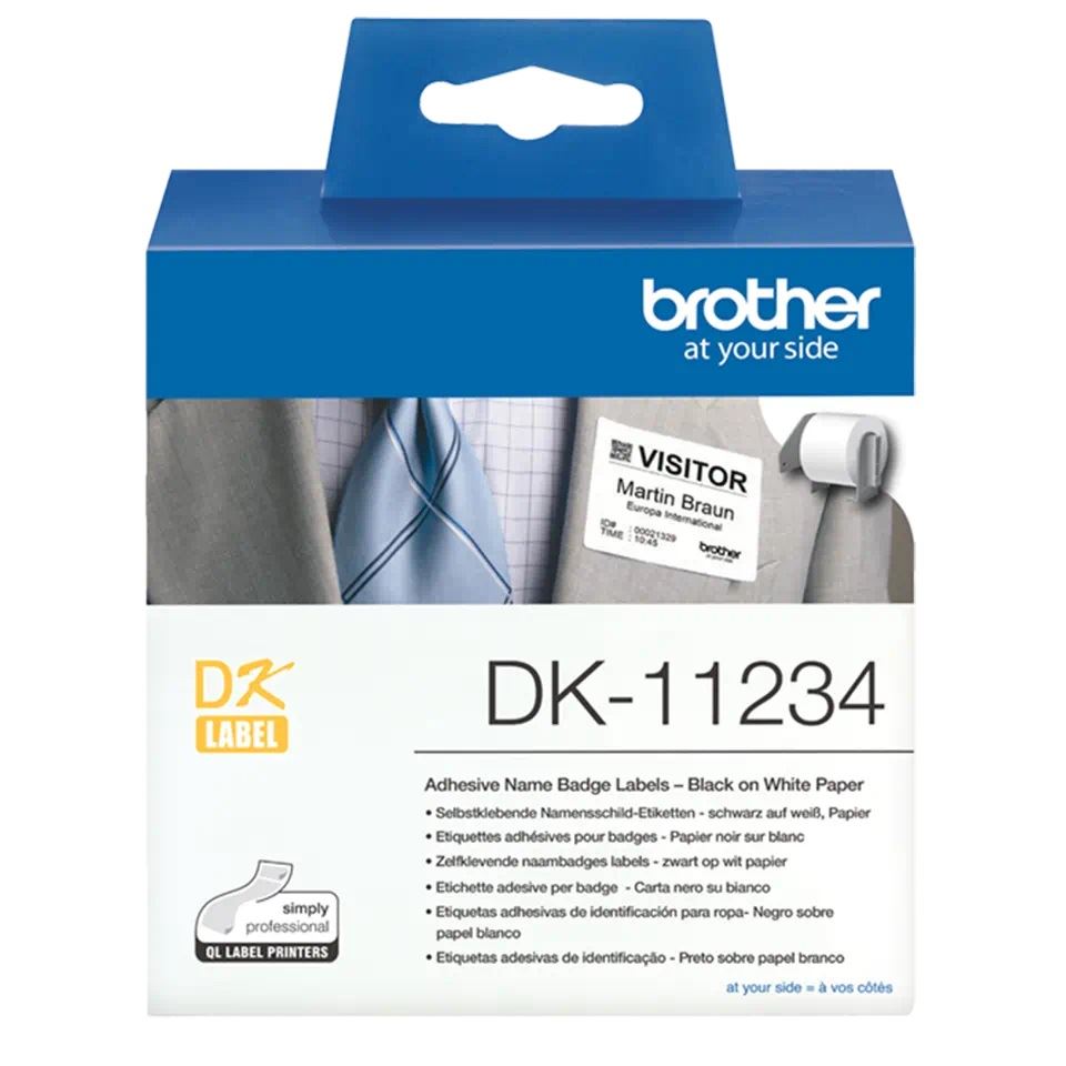 Brother DK-11234 DirectLabel Etikettes white 60mm x 86m 260 pcs for Brother P-Touch QL/700/800/QL 12-102mm/QL 12-103.6mm