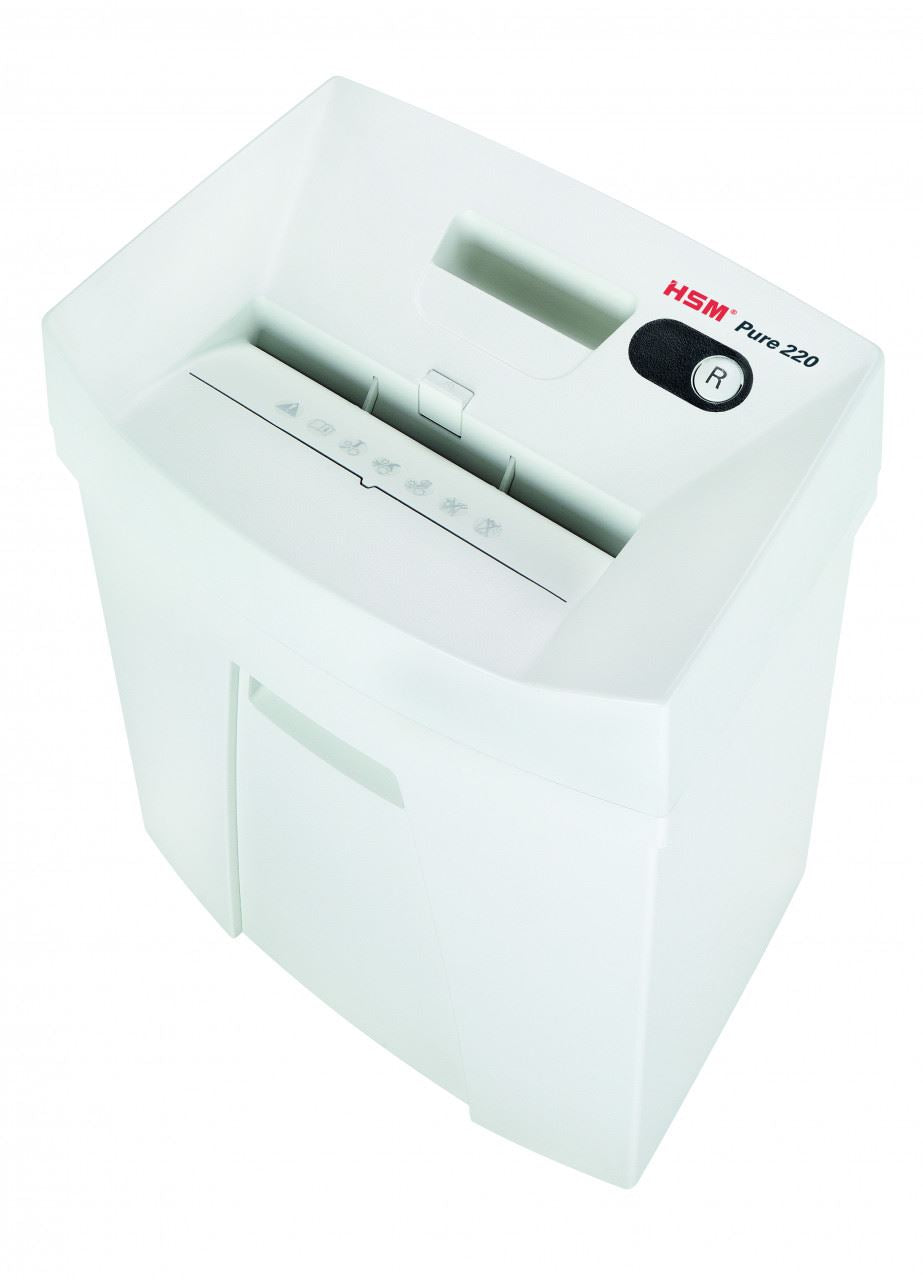 HSM Pure 220 4x25mm document shredder, security level 4, cross cut, 7 sheet