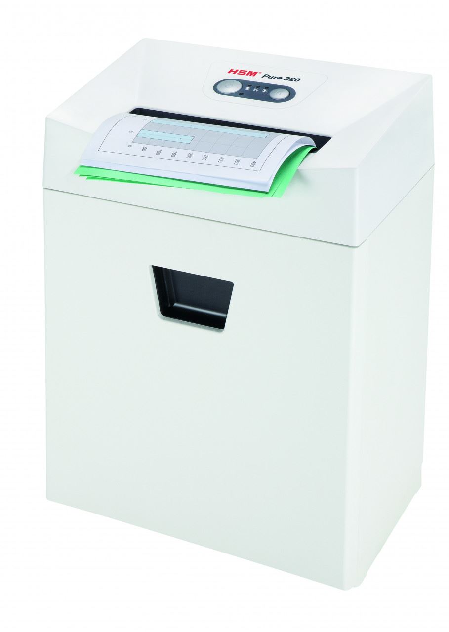 HSM Pure 320 3.9x30mm document shredder, security level 4, cross cut, 8 sheet