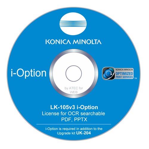 Konica Minolta LK-105 i-Option. OCR for searchable PDF &amp; Compact PDF