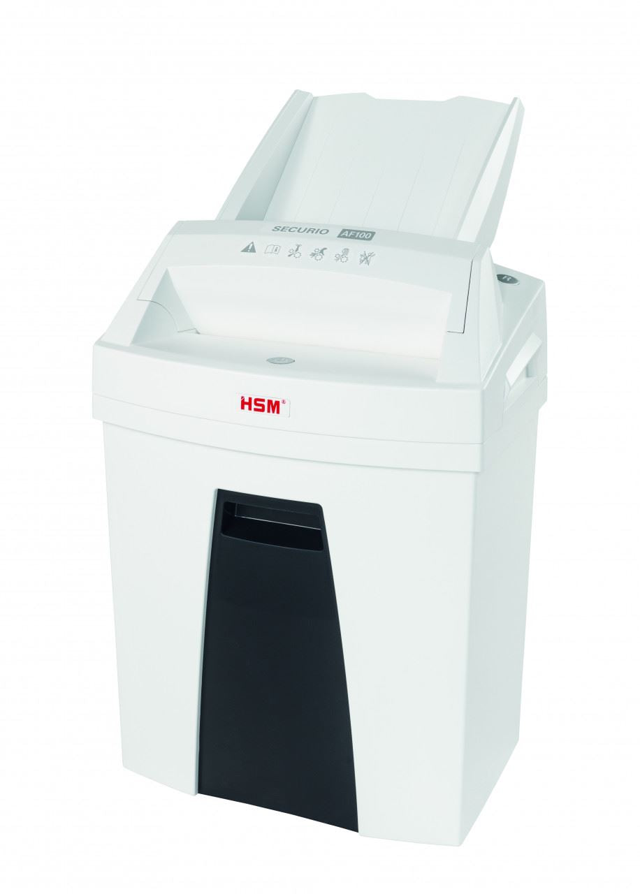HSM SECURIO AF100 4x25mm document shredder with automatic paper feed, security level 4 , cross cut, 8 sheet
