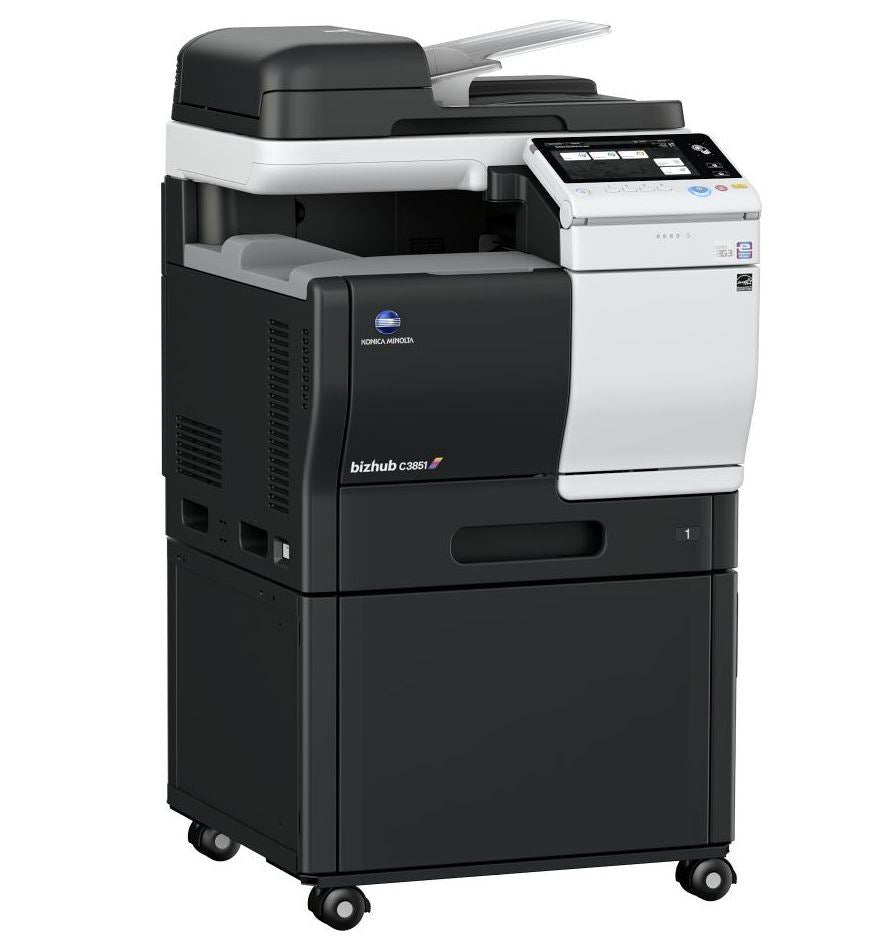 Konica Minolta bizhub C3851 A4 MFD.  Standard printer controller and fax. 550 sheets &amp; 100-sheet bypass.ARDF and duplex standard.