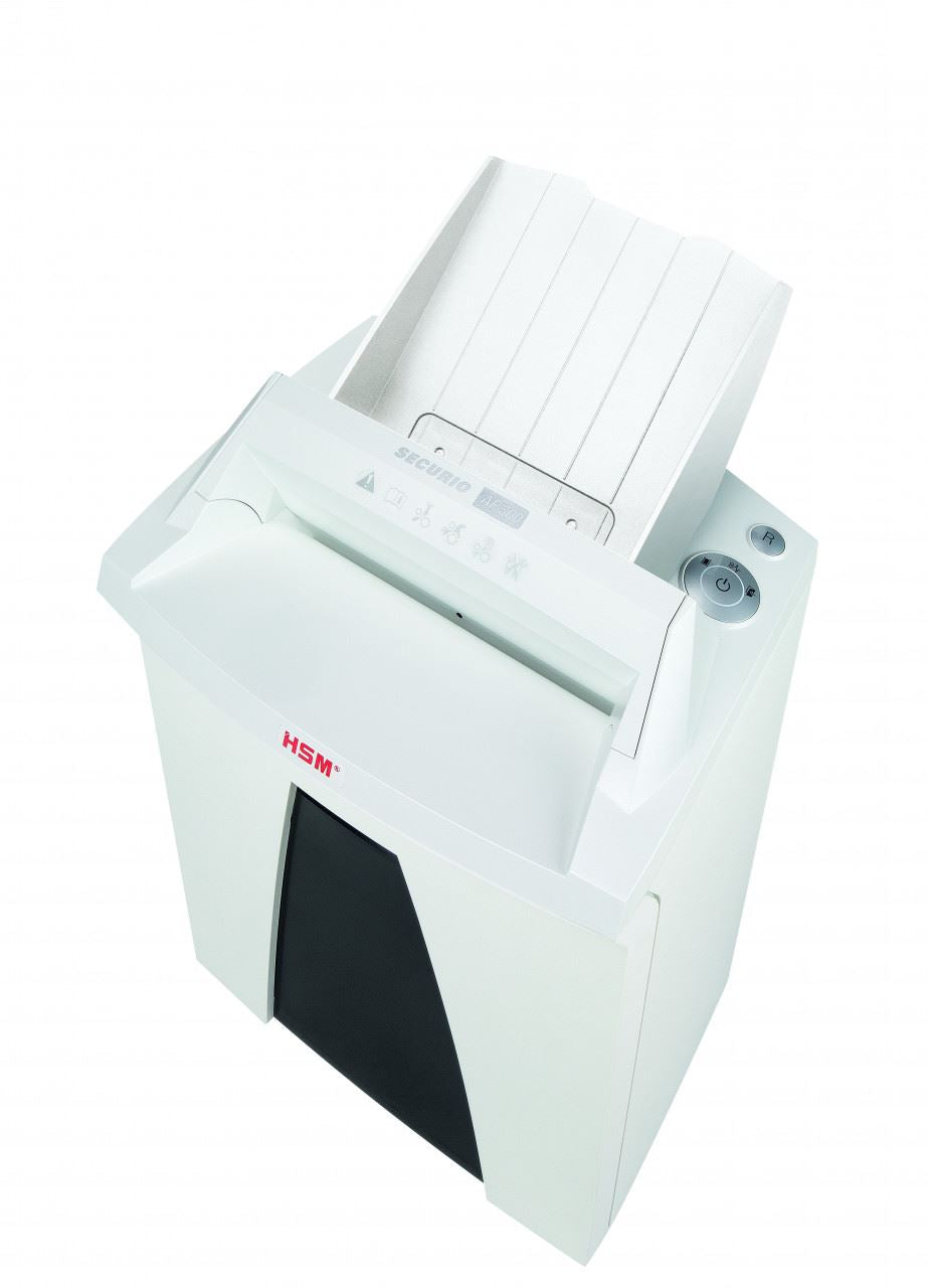 HSM SECURIO AF300 4.5x30mm document shredder with automatic paper feed, security level 4, cross cut, 14 sheet