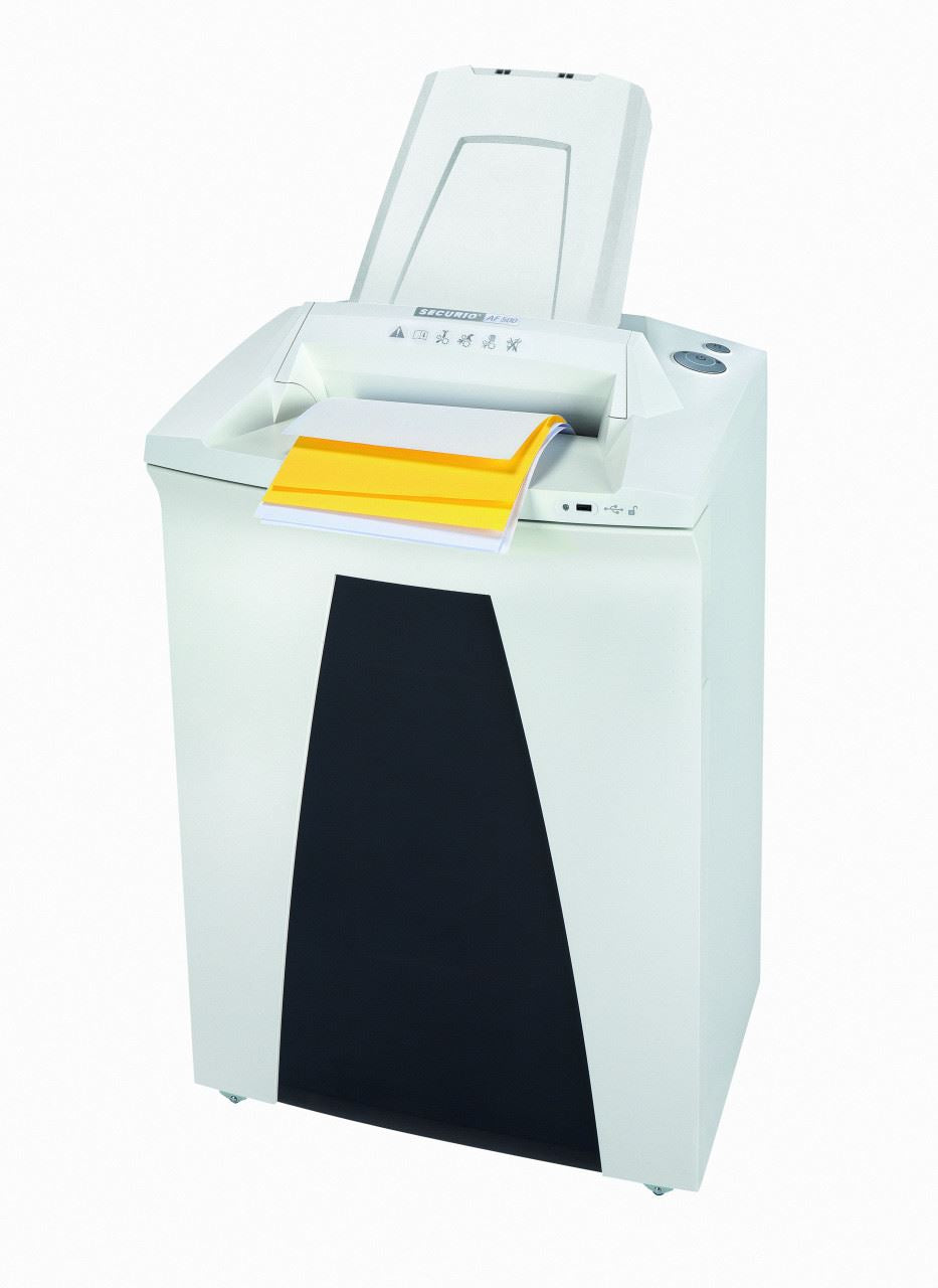 HSM SECURIO AF500 1.9x15mm document shredder with automatic paper feed, security level 5, cross cut, 11 sheet