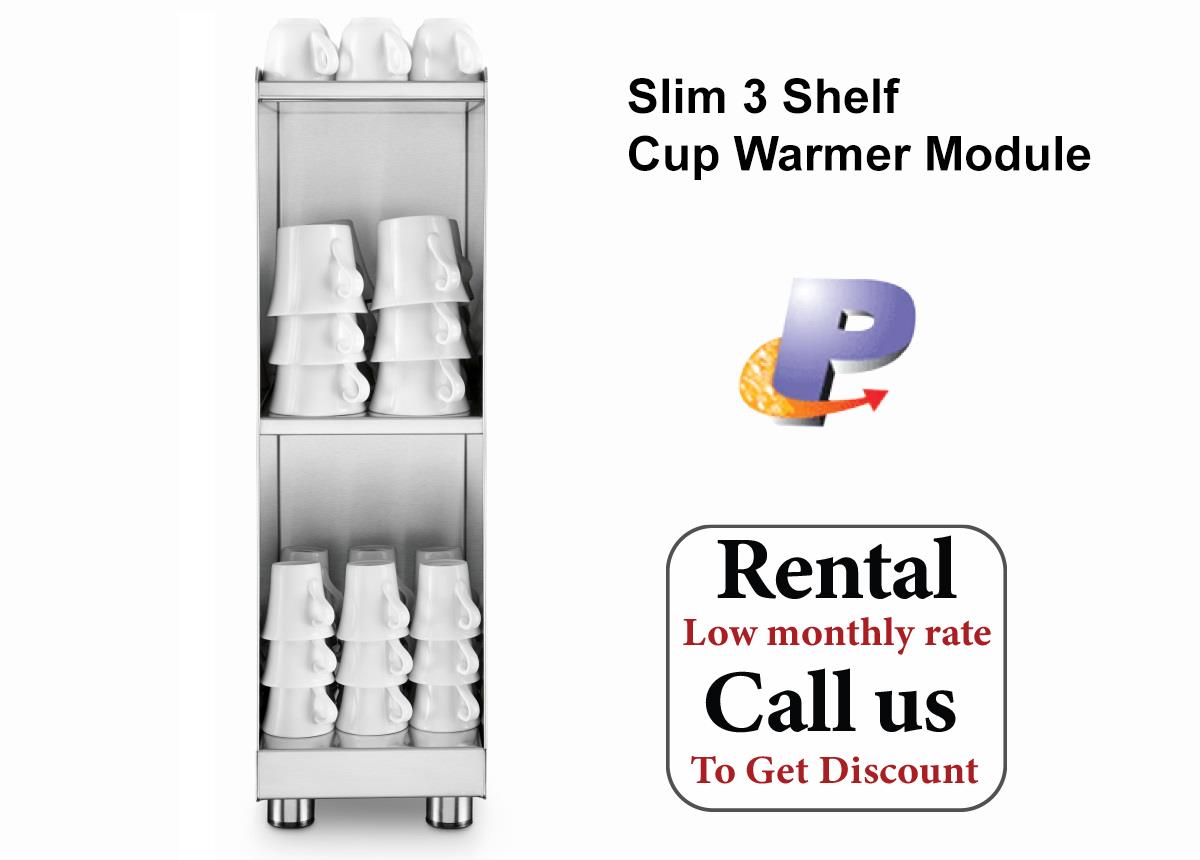 Evoca Necta  Koro Prime / Korinto Prime / Krea Prime &amp; Touch / Kalea Plus Coffee Machine Accessory - Slim 3 Shelf Cup Warmer Module